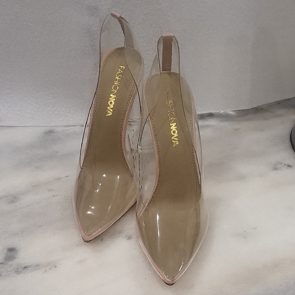 Fashion Nova Tan Stiletto Heels - Picture 1 of 4